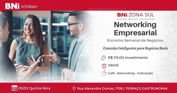Imagem do evento BNI Zona Sul: Conexões Inteligentes para Negócios Reais