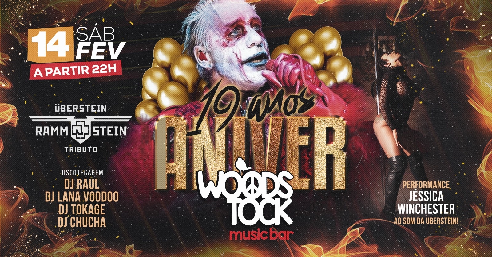ANIVERSÁRIO DE 19 ANOS DO WOODSTOCK MUSIC BAR - Campinas, SP