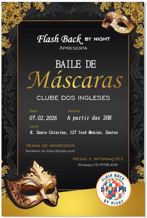 Flash Back by Night Baile de máscaras - Santos, SP