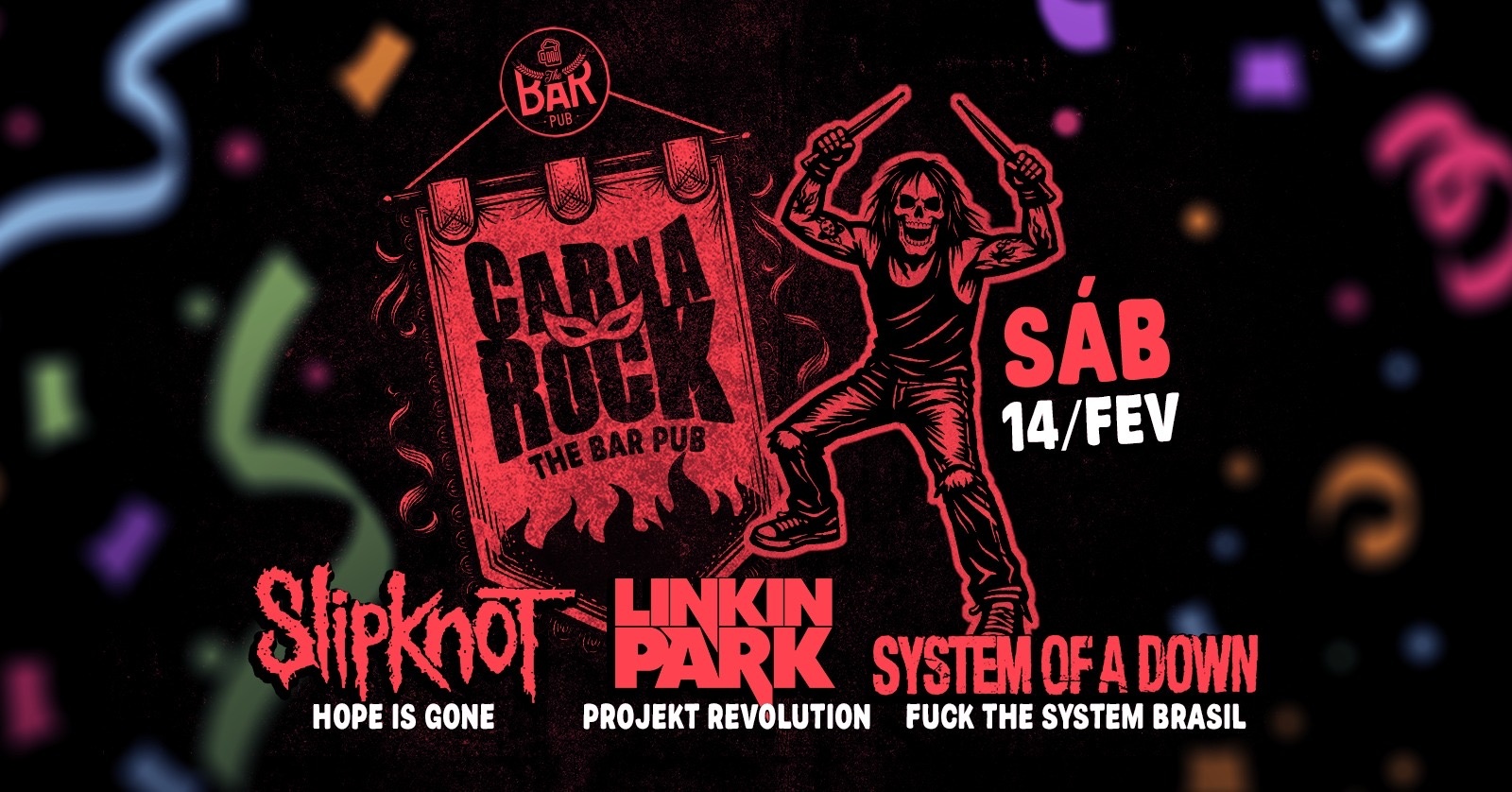 CarnaRock Sábado 14/02 - Fortaleza, CE