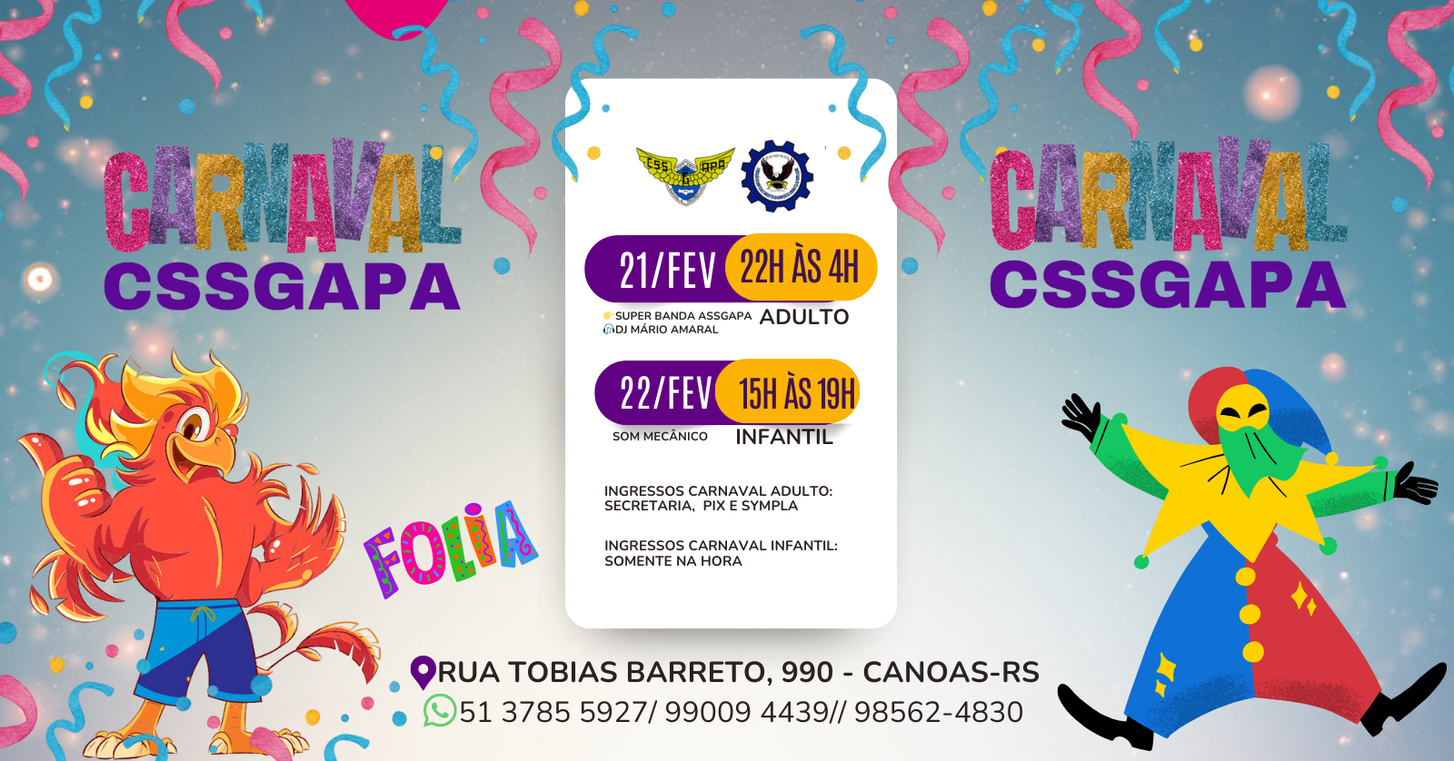 Carnaval do CSSGAPA/Canoas-RS - Canoas, RS