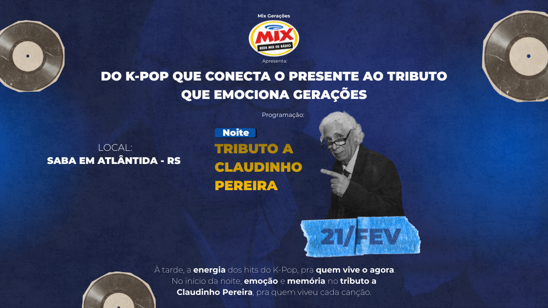 Tributo a Claudinho Pereira ::: MIX GERAÇÕES - Xangri-lá, RS