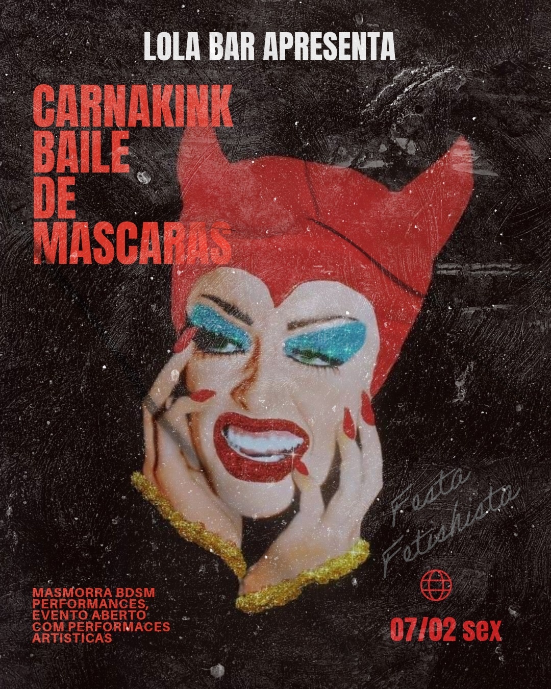CarnaKink - Baile de Máscaras I 07.02 22h LOLA - Campinas, SP
