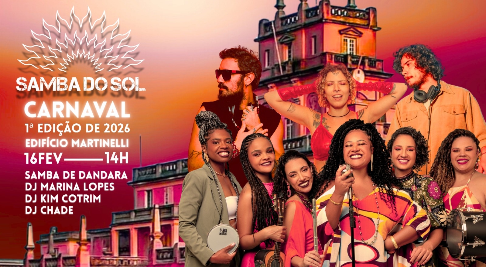 SAMBA DO SOL no Edifício Martinelli! | 16.02 - São Paulo, SP