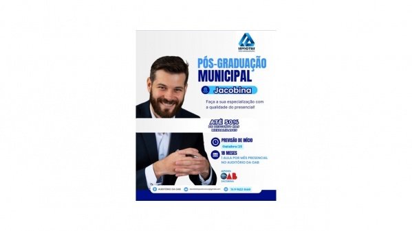 Imagem do evento Pós-graduação em Dir. Municipal - Jacobina/BA