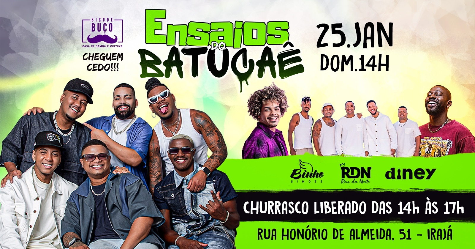 ENSAIOS DO BATUCAÊ convida Diney, RDN e Binho Simões - Rio de Janeiro, RJ