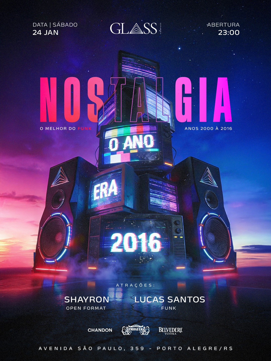 FUNK in Glass - O ano era 2016 - Nostalgia - Porto Alegre, RS