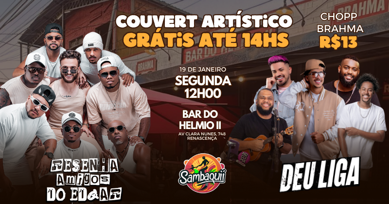 Resenha dos Amigos do Edgar e Deu Liga no Sambaqui - Belo Horizonte, MG