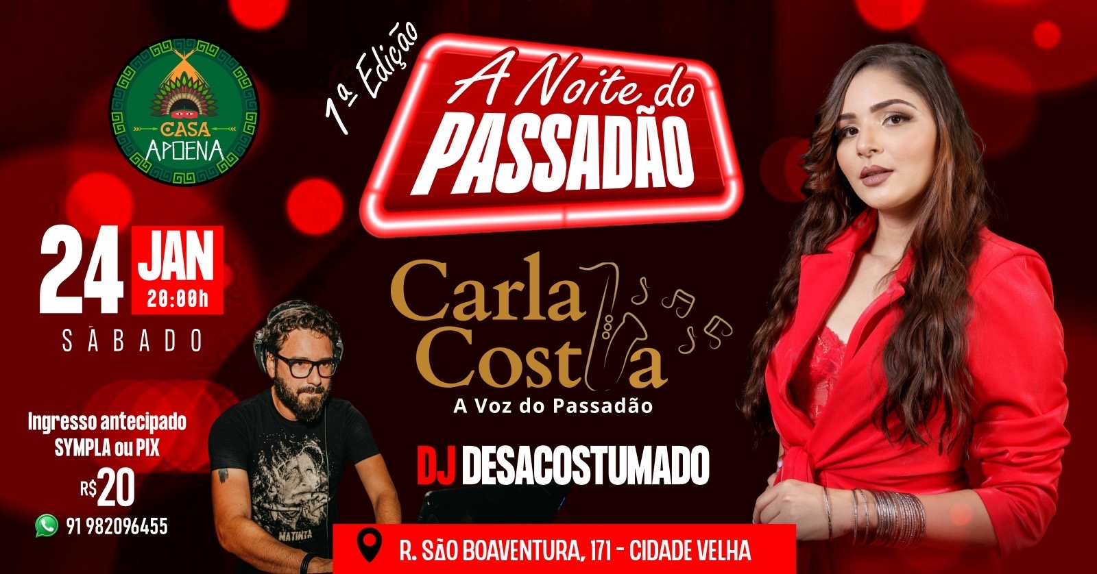 A NOITE DO PASSADÃO COM CARLA COSTTA - Belém, PA