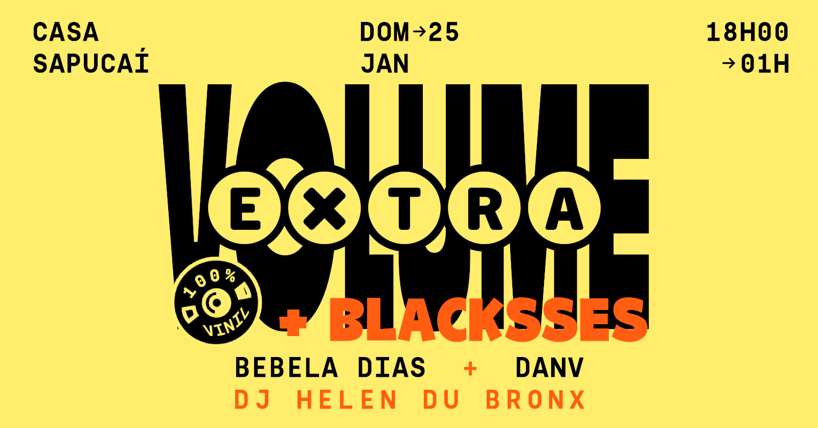 VOLUME EXTRA + BLACKSSES - Belo Horizonte, MG