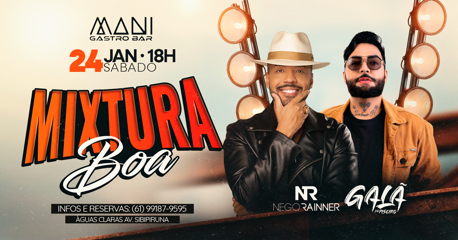 SÁBADO MISTURA BOA - MANI GASTROBAR - Brasília, DF