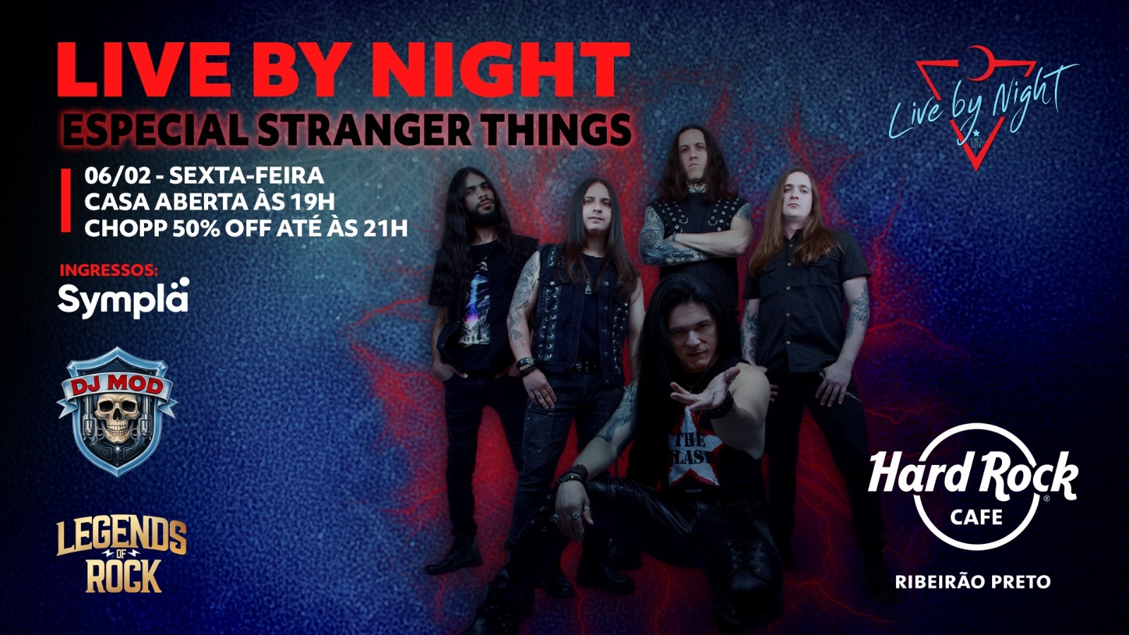 Banda LIVE BY NIGHT - Especial Strangers Things - Ribeirão Preto, SP