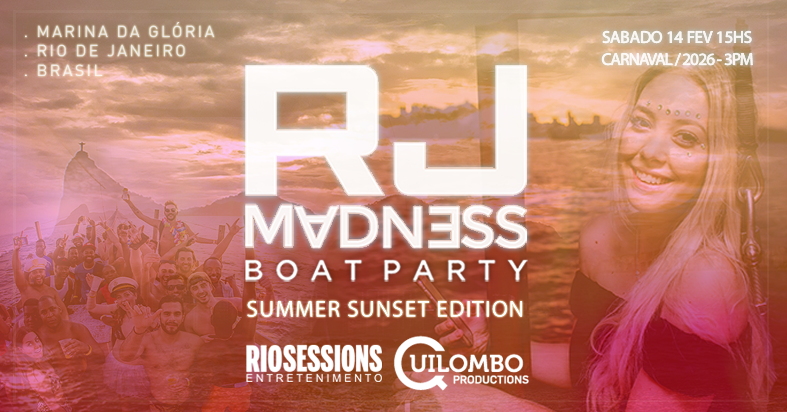 RIO MADNESS BOAT PARTY! :: SUNSET EDITION! :: CARNAVAL 2026! :: - Rio de Janeiro, RJ