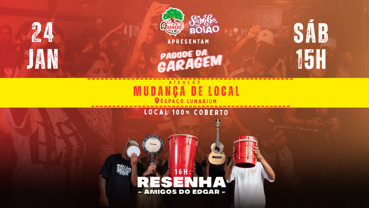 SAMBA DO BOIÃO COM PAGODE DA GARAGEM - Belo Horizonte, MG