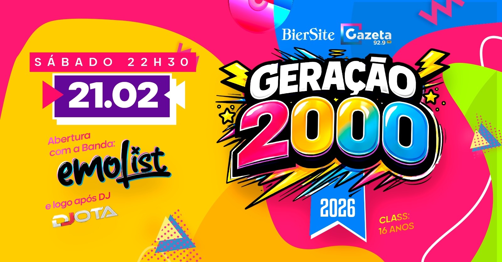 Geração 2000 !!! Edição 2026 - Carazinho, RS