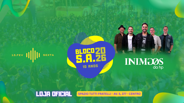 Bloco S.A. 2026 - Inimigos da HP em Rio Claro