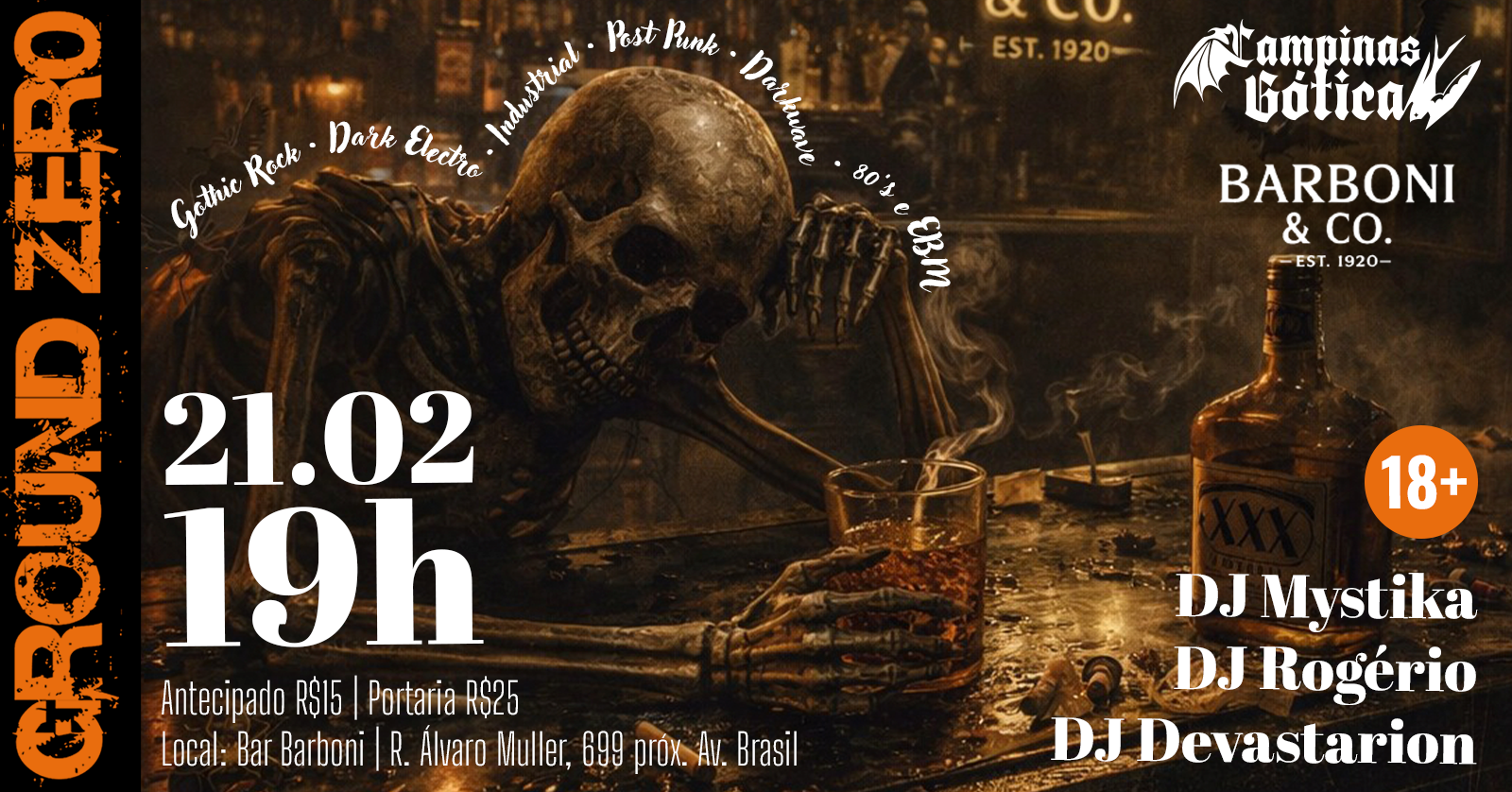 GroundZer0 no Barboni (21/02) - Campinas, SP