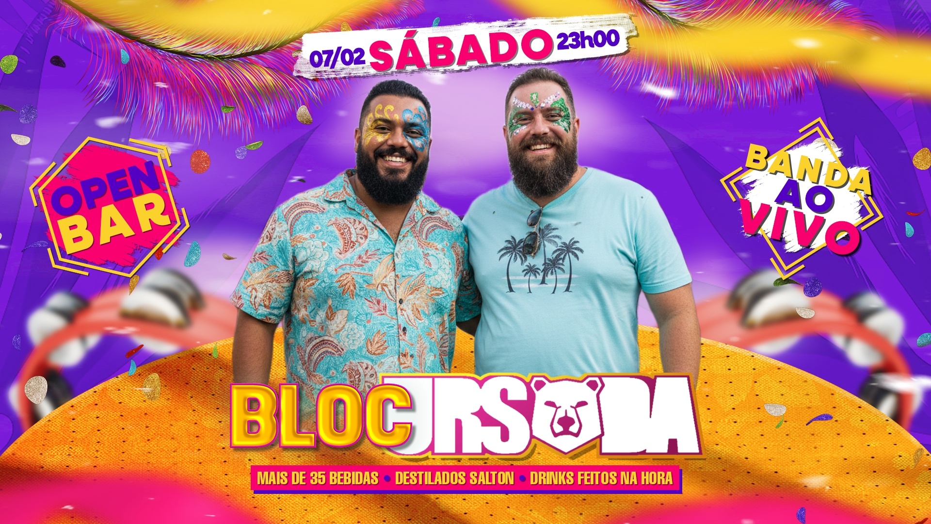 BLOCURSADA 07/02 (SÁBADO) MEGA OPEN BAR (LAPA) - Rio de Janeiro, RJ