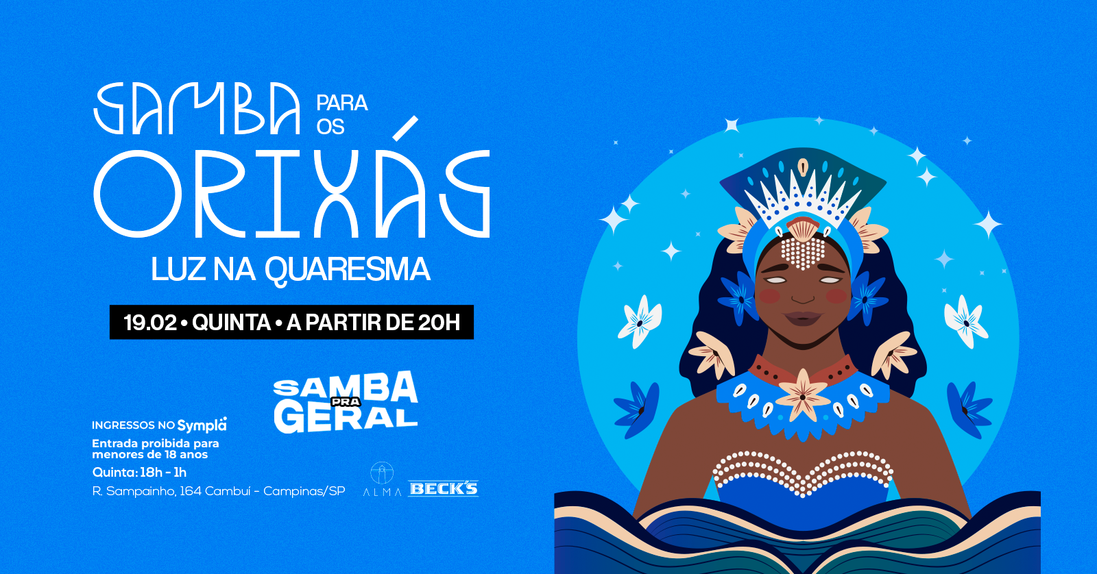 SAMBA PARA OS ORIXÁS NO ALMA CAMPINAS | 19.02 - Campinas, SP