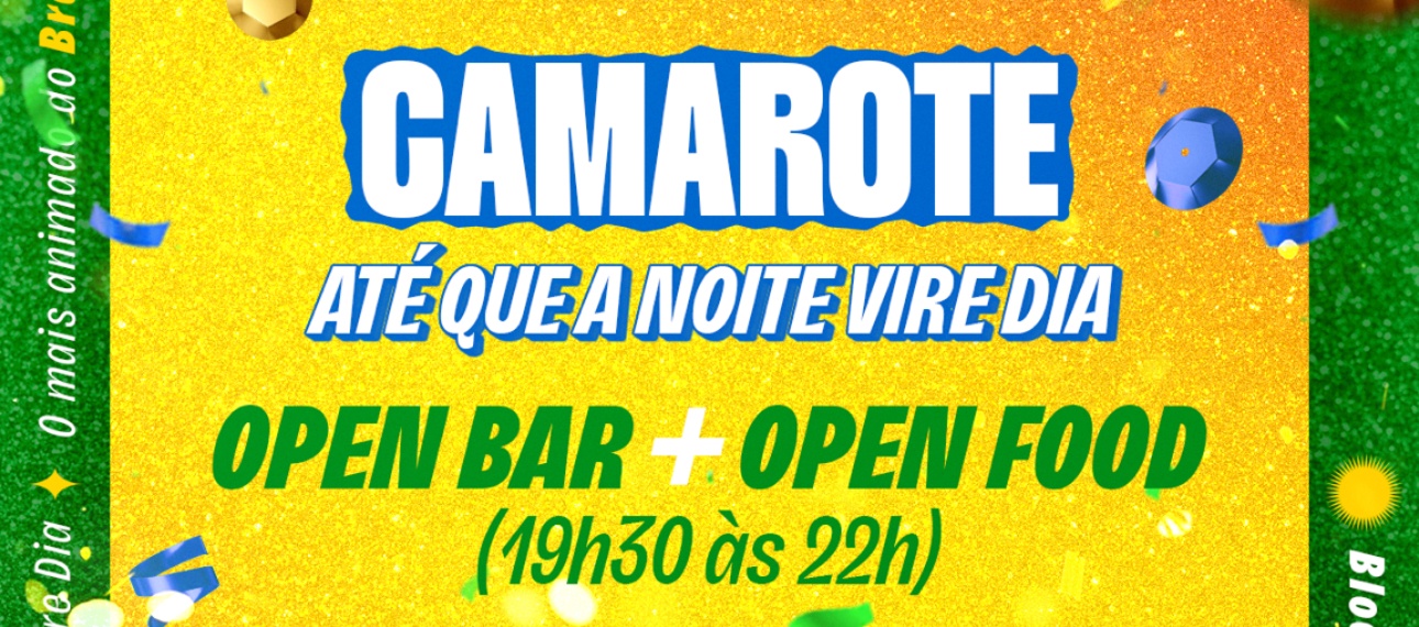 CAMAROTE ATÉ QUE A NOITE VIRE DIA + OPEN BAR + OPEN FOOD + DIA 7 DE FEVEREIRO + 20H a 00H - Porto Velho, RO