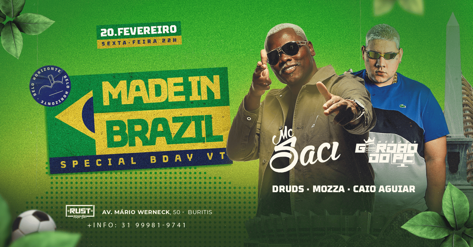 MADE IN BRAZIL |MC SACI & GORDÃO DO PC | RUST MUSIC BAR | - Belo Horizonte, MG