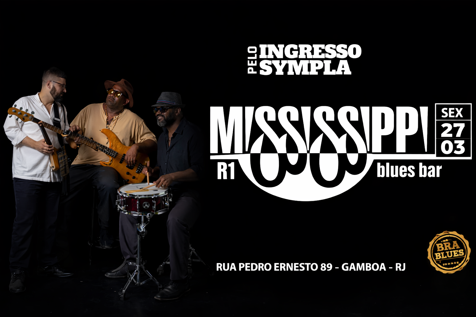 Banda Beat Shaver Blues ao Vivo no Mississipi Delta Blues Bar em Rio de Janeiro