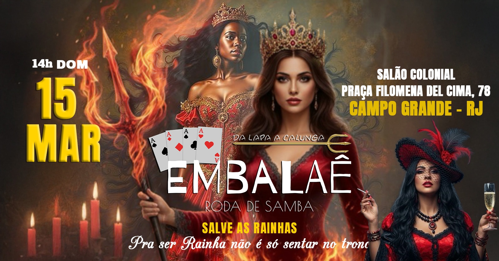 Roda de Samba Embalaê - Salve as Rainhas - Rio de Janeiro, RJ