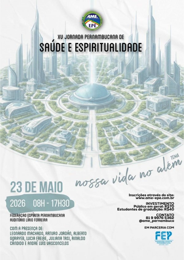 Imagem do evento 15ª Jornada Pernambucana de Saúde e Espiritualidade