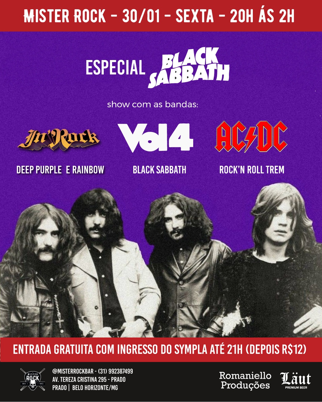 30/01 - Especial Black Sabbath: In Rock (Deep Purple), Vol IV