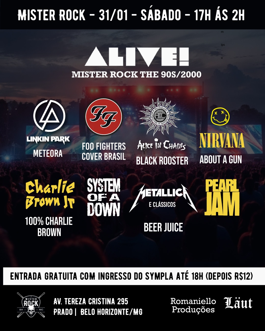31.01 - Alive 90s - Foo Fighters, Linkin Park, Charlie Brown