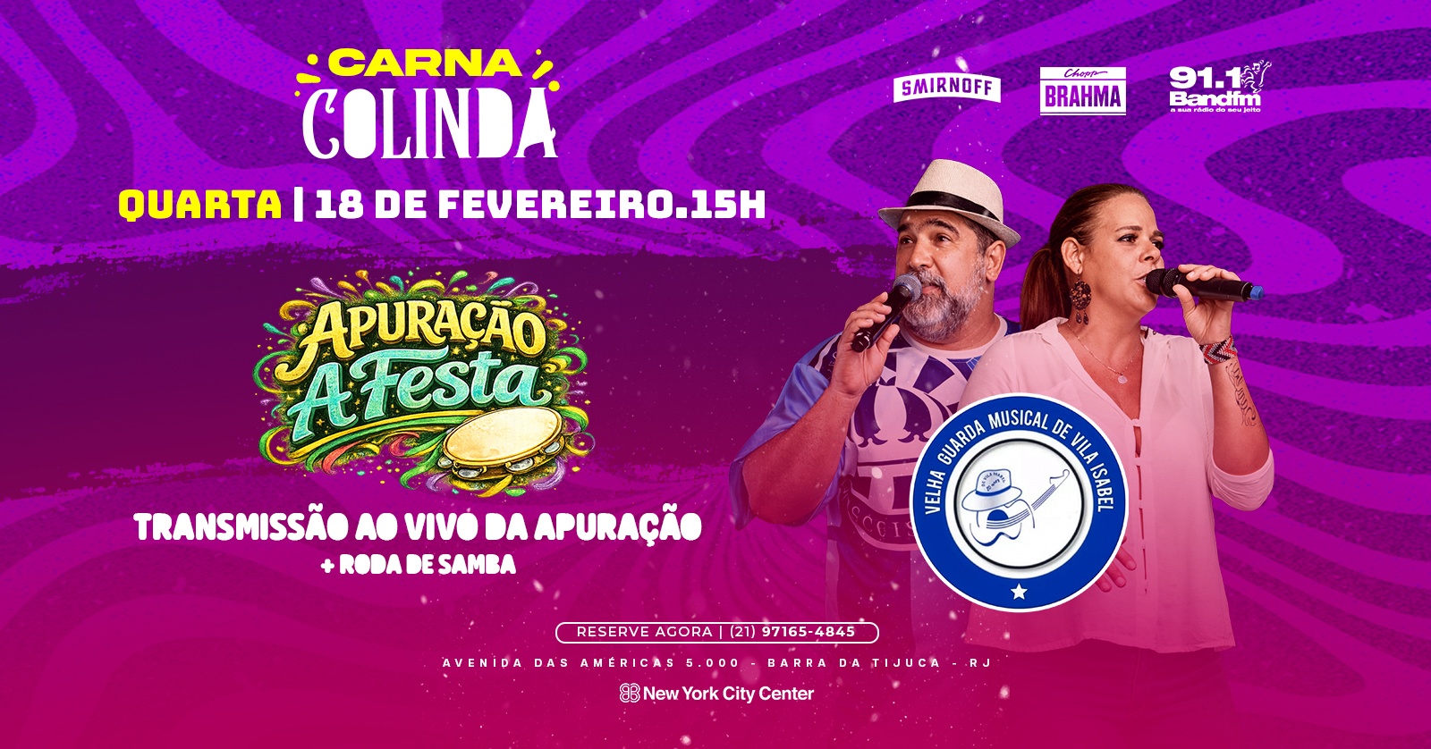 CARNA COLINDA - FESTA DA APURAÇÃO (18/02) com Vila Isabel - Rio de Janeiro, RJ