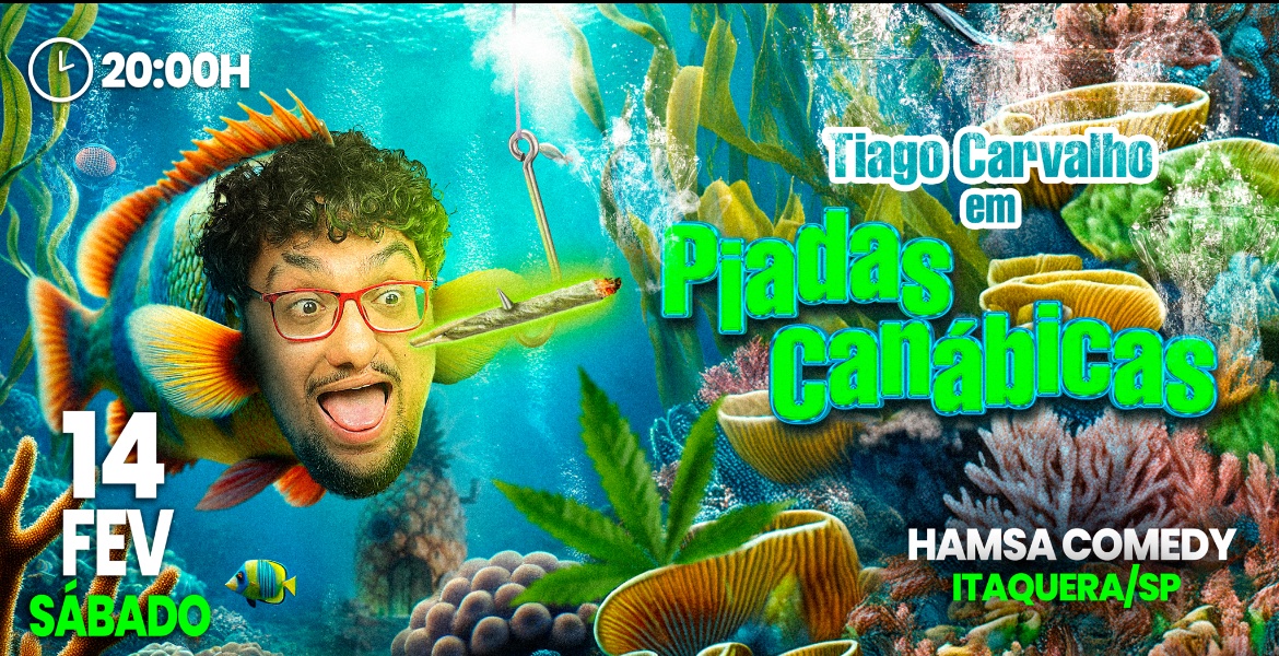 Tiago Carvalho em Piadas Canábicas em São Paulo