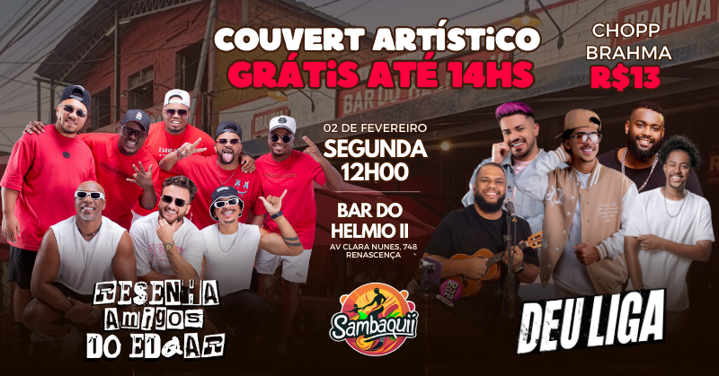 Resenha dos Amigos do Edgar e Deu Liga no Sambaqui - Belo Horizonte, MG