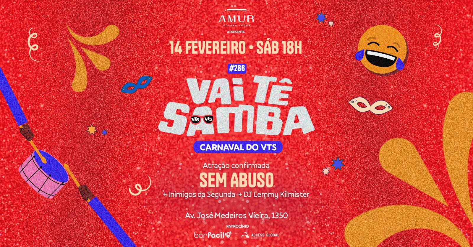 CARNAVAL VAI TÊ SAMBA - PRAIA BRAVA - 14/02 - Itajaí, SC