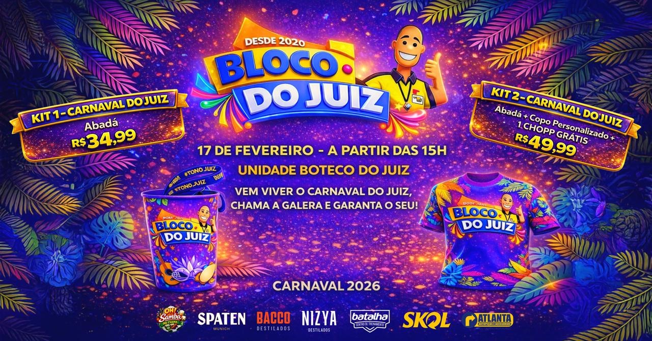 BOTECO DO JUIZ- KIT CARNAVAL BLOCO DO JUIZ 2026 - São Paulo, SP