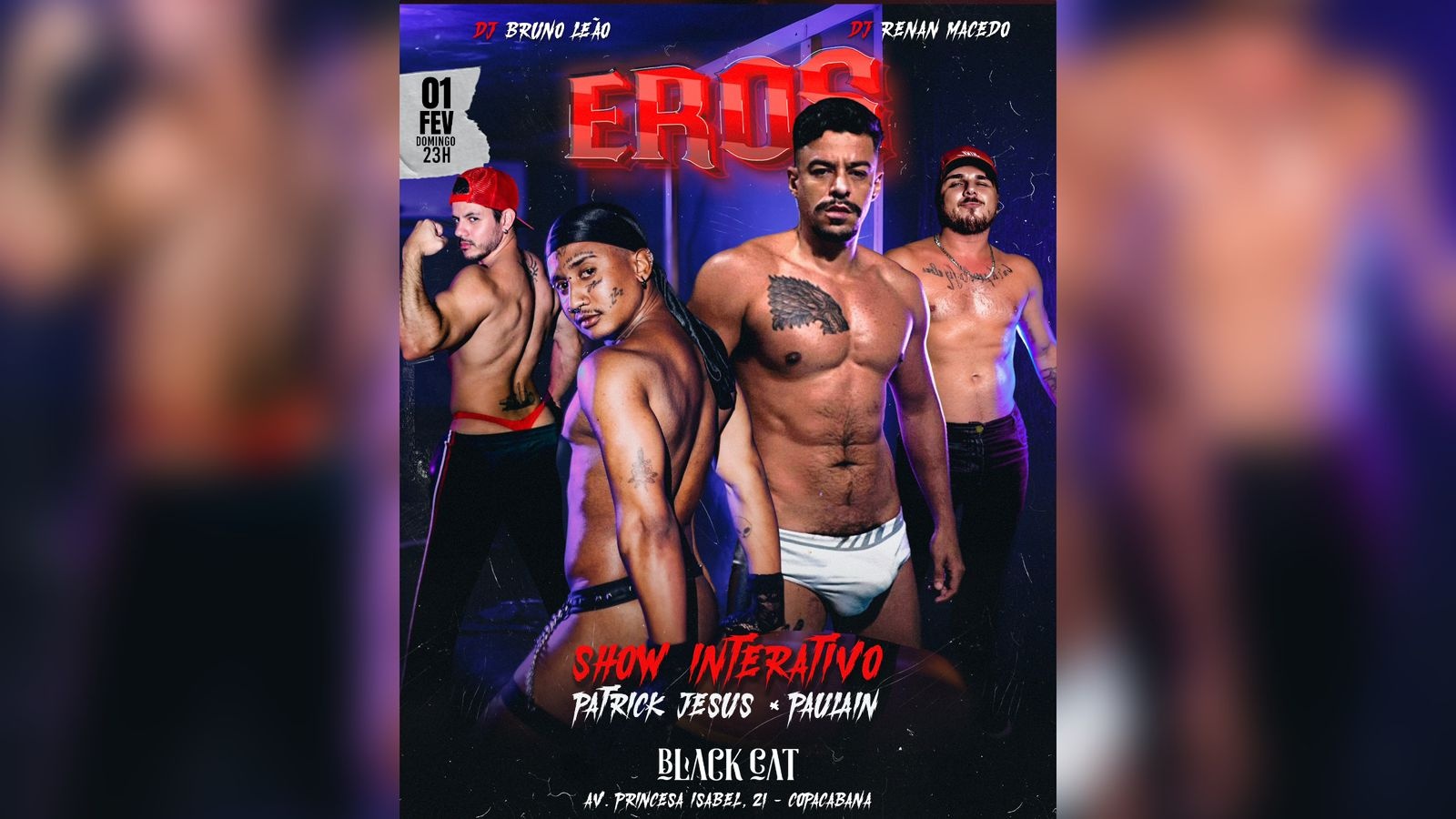 Black Cat: EROS |Domingo - 01 de fevereiro - 23h - Rio de Janeiro, RJ