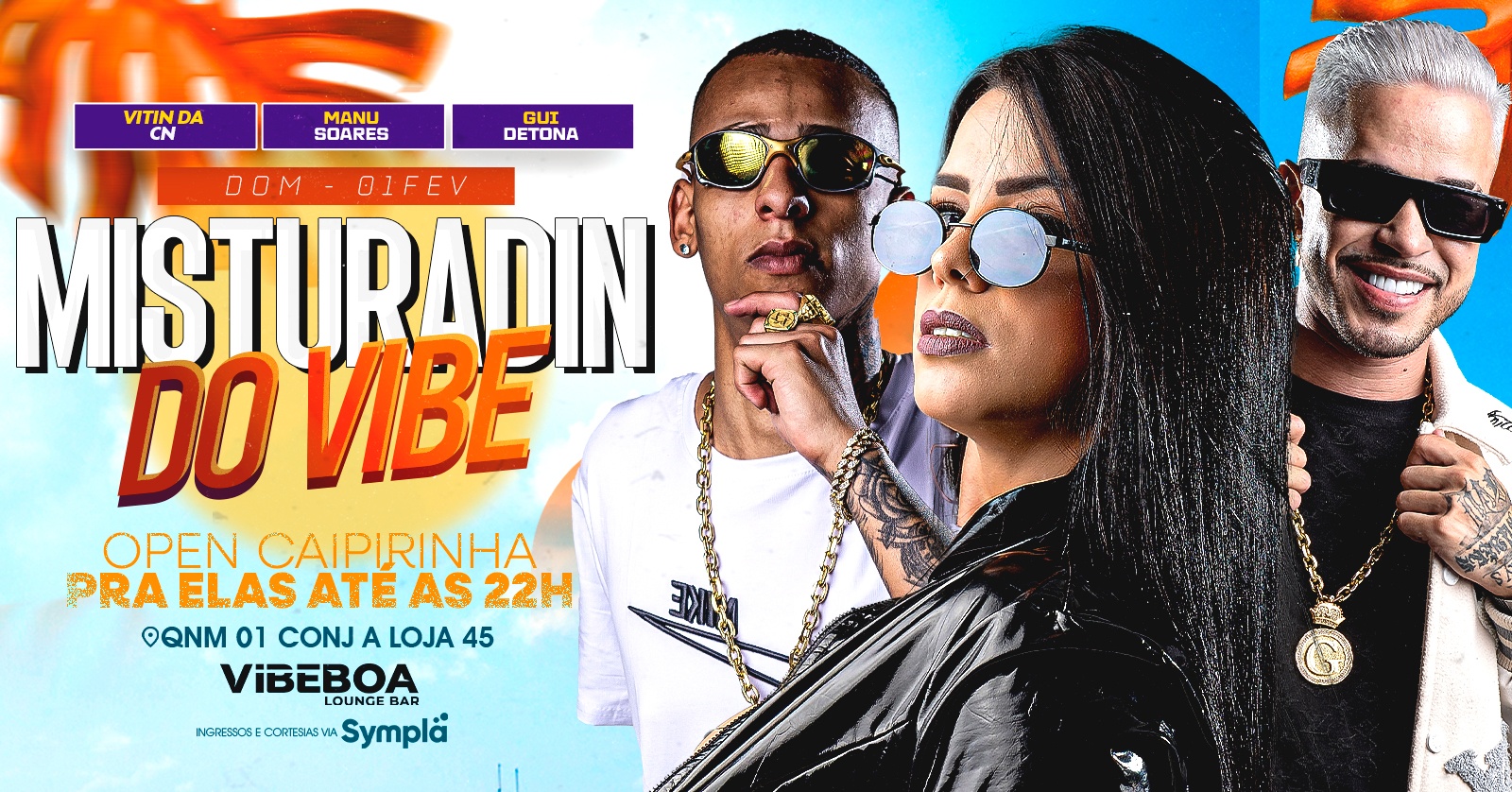 DOMINGUEIRA MIXTURADIN  | Vibe Boa Lounge Bar | Domingo 01/02 - 16h - Brasília, DF