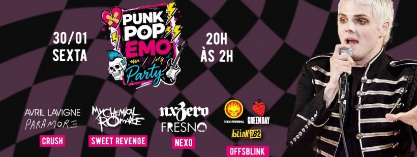 30.01 - Punkpop Emo Party: My Chemical Romance, Paramore, Avril