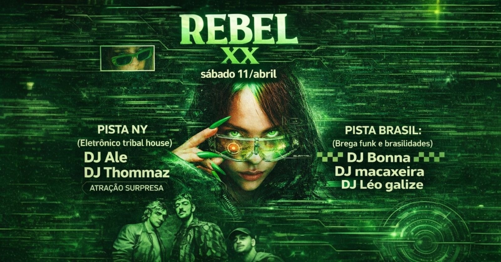 REBEL XX - Sábado - 11/ABRIL - Recife, PE