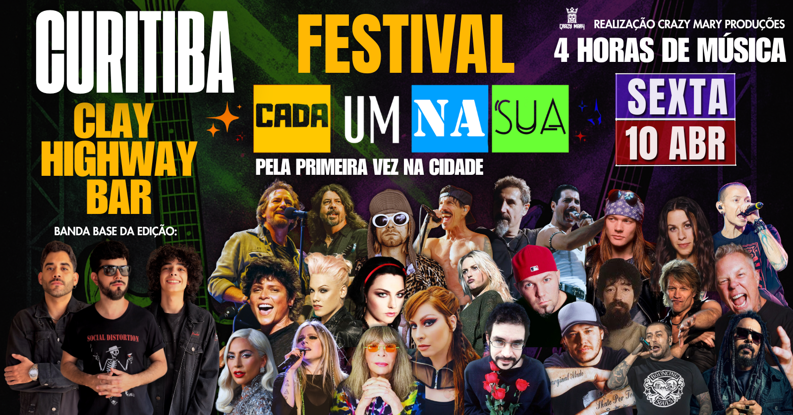 Festival Cada Um Na Sua em Curitiba - Sexta (10/04/2026)