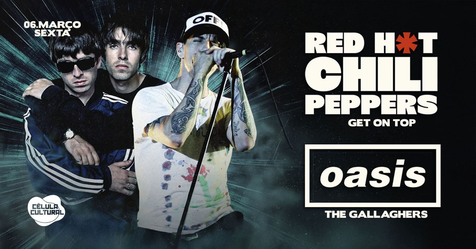 06/03(SEX) Oasis + Red Hot Chilli Peppers - Florianópolis, SC