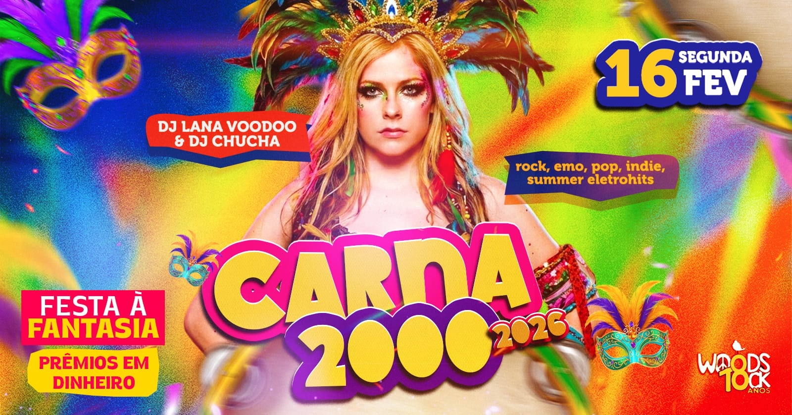 CARNA 2000! A FANTASIA _ Prêmios em $ _ Rock, Indie, Emo, Pop e Summer Eletrohits - Campinas, SP