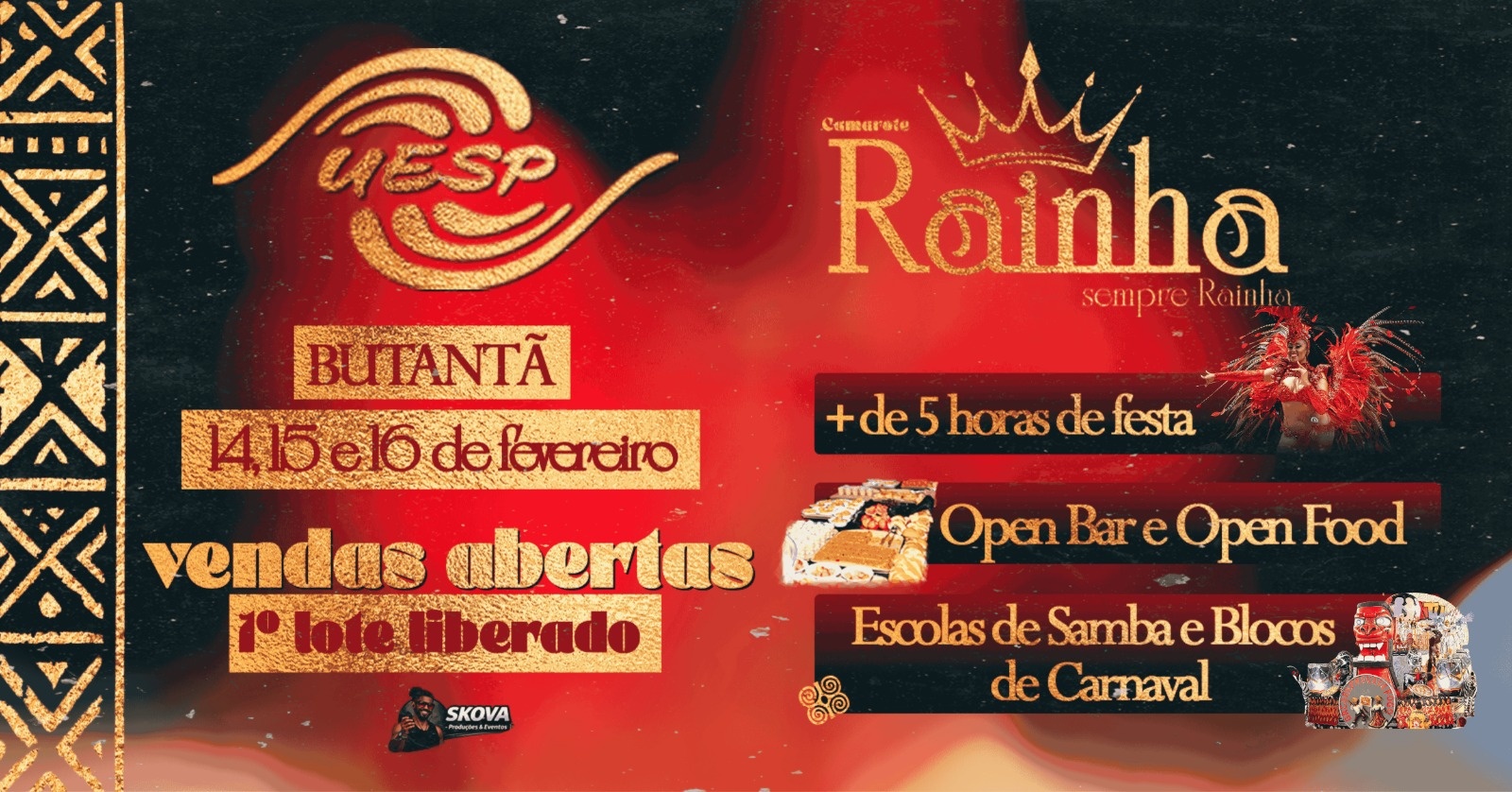 Camarote Rainha sempre Rainha - Carnaval UESP 2026 | Butantã - São Paulo, SP