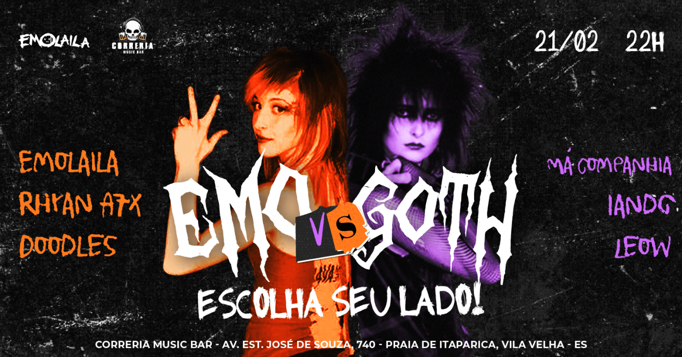 Emo x Goth em Vila Velha - Sympla