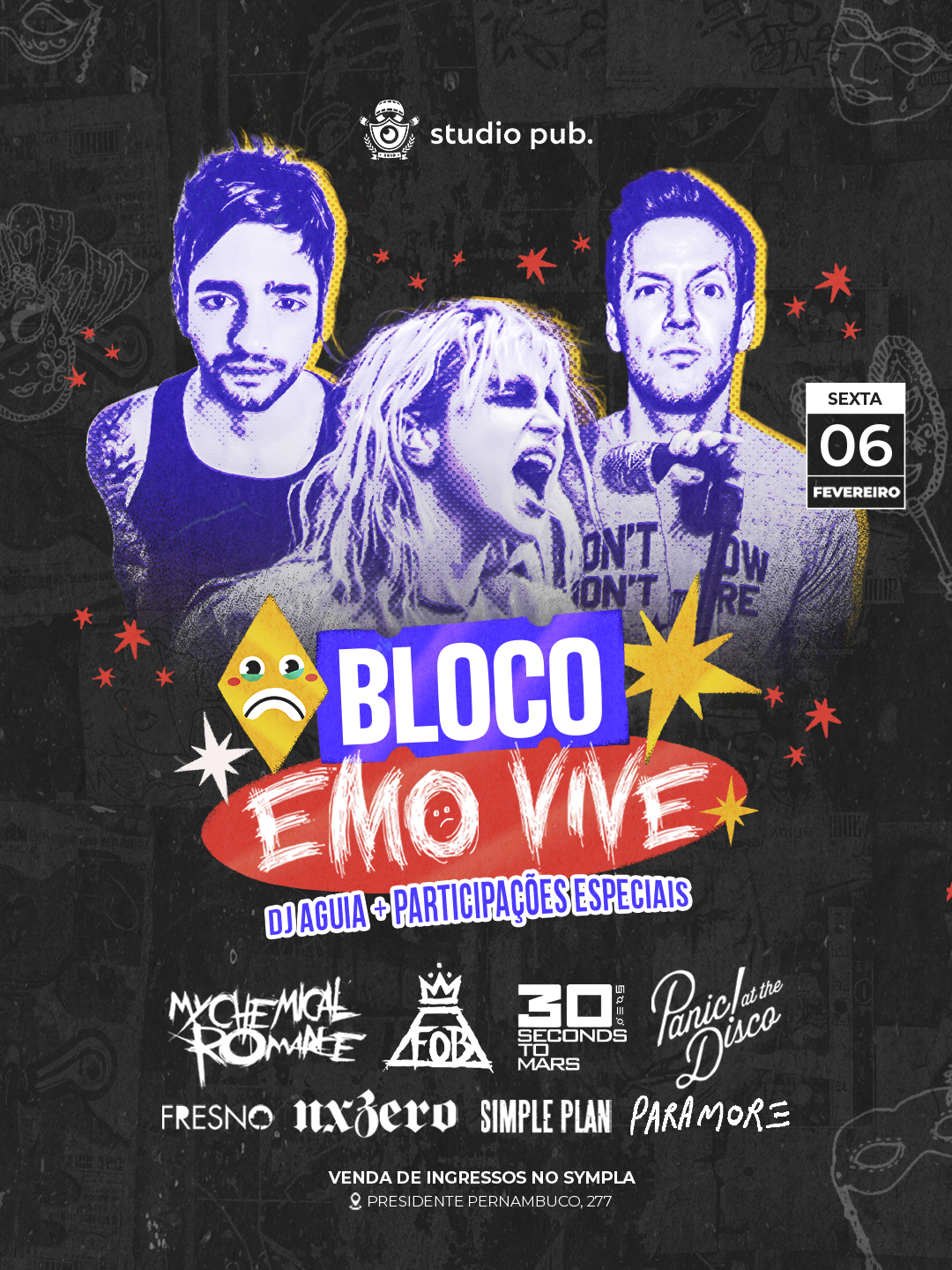 BLOCO EMO VIVE @StudioPub 06/02 - Belém, PA