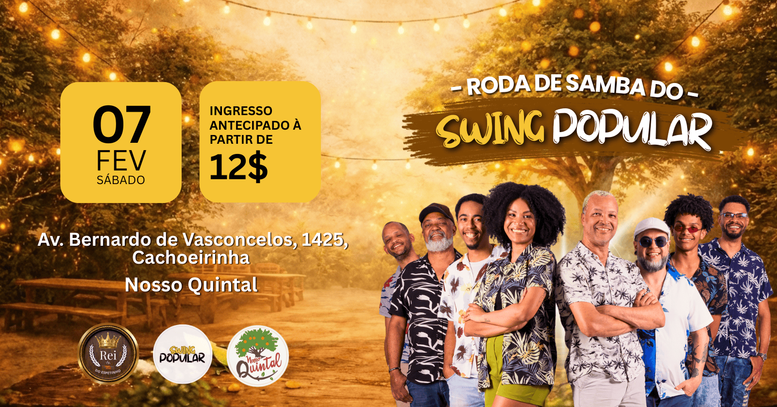 RODA DE SAMBA DO SWP|NO NOSSO QUINTAL|07/02 16:00 - Belo Horizonte, MG