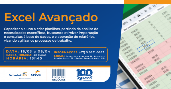 Imagem do evento Excel Avançado