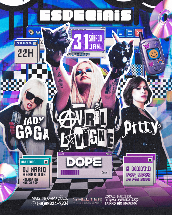 ESPECIAL LADY GAGA  AVRIL LAVIGNE  PITTY em Porto Velho - Sympla