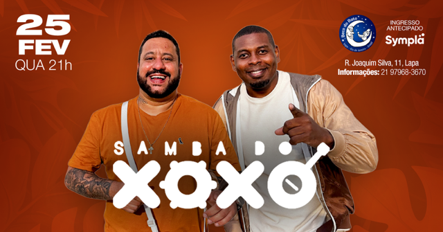 SAMBA DO XOXÓ E CONVIDADOS BECO DO RATO 25/02 21H - QUARTA FEIRA - Lapa, RJ