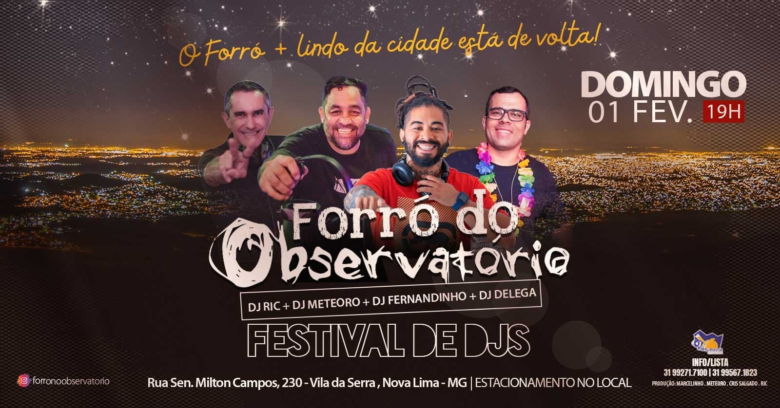 DOMINGO | FORRÓ DO OBSERVATÓRIO | ESTAMOS DE - Nova Lima, MG